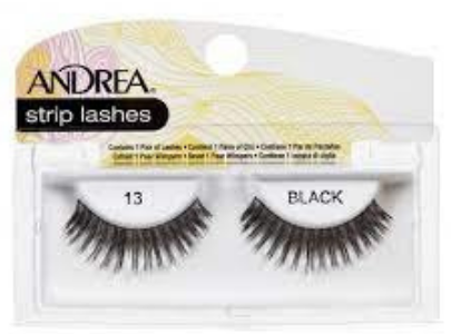 Andrea Mod Lash 13 Black Sm Clam 2 pieces