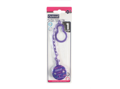 Optimal Pacifier Holder With Plastic Clip