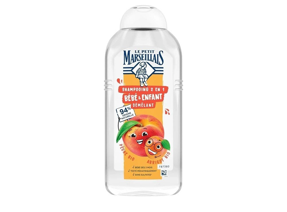 Le Petit Marseillais Shampooing 2In1 Bebe & Enfant Demelant Peche 300 ml