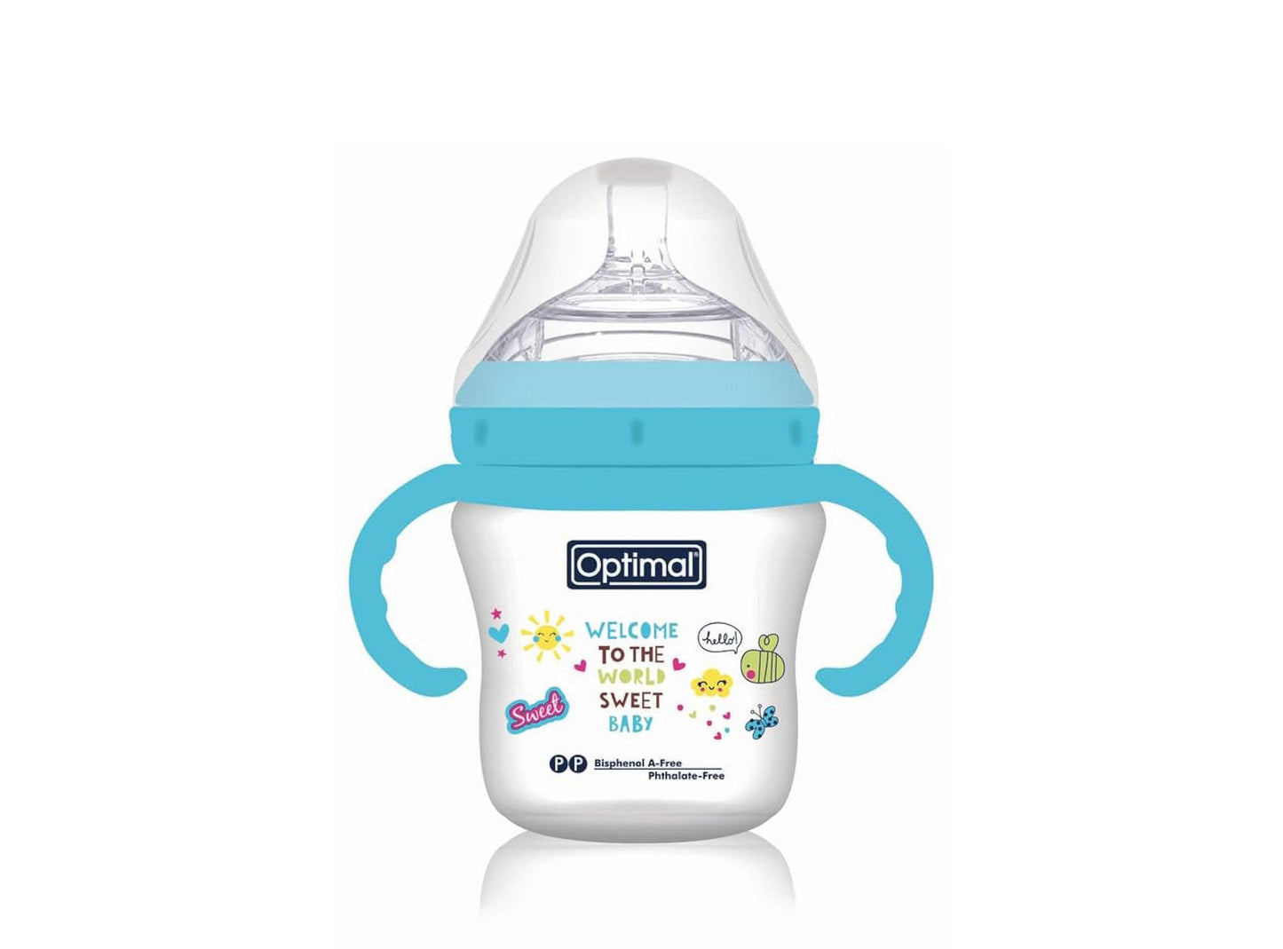 Optimal Baby Bottle Mamilla Double Anti Colic Blue 1093 300 ml