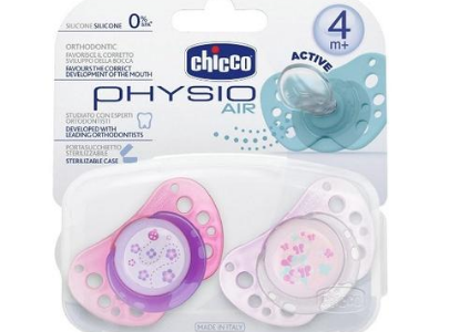 Chicco Physio Air Pink Active Soothers 4M+ 2 pieces