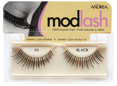 Andrea Mod Lash 45 Black Sm Clam 2 pieces
