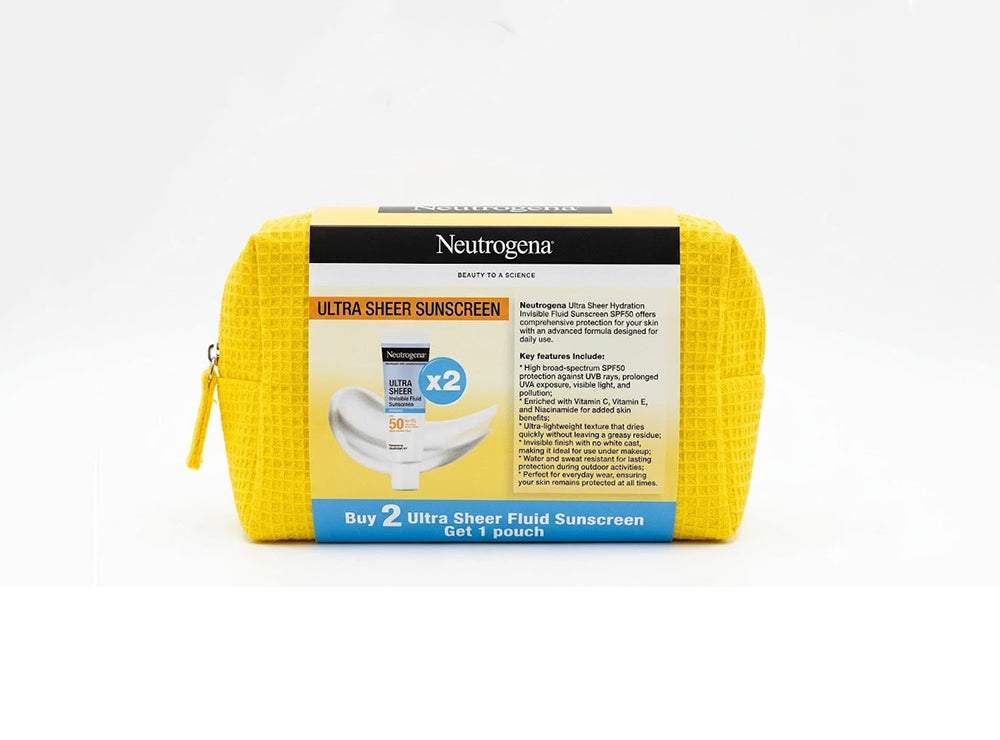 Neutrogena Hydration Sunscreen Fluid Spf50+Free Pouch 2 pieces