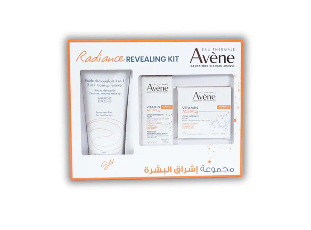 Avene Kit Radiance Vitamin Activ Cg Creme + Serum + Free 3In1 Demaquillant 50+30 ml