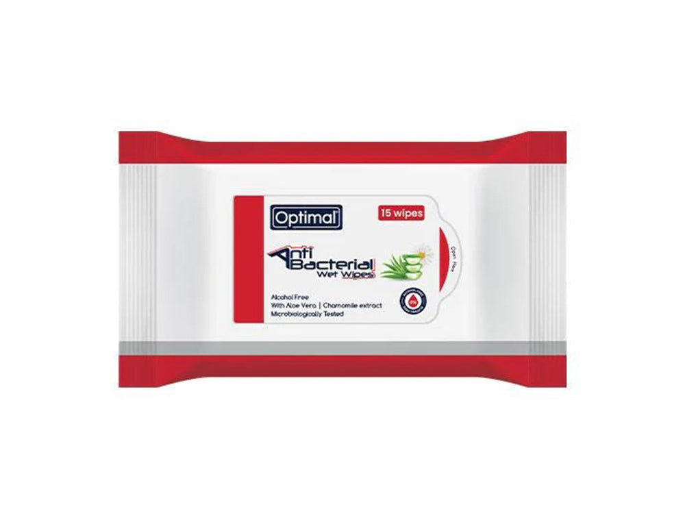 Optimal Anti Bacterial Pocket Wet Wipes 014 15 pieces