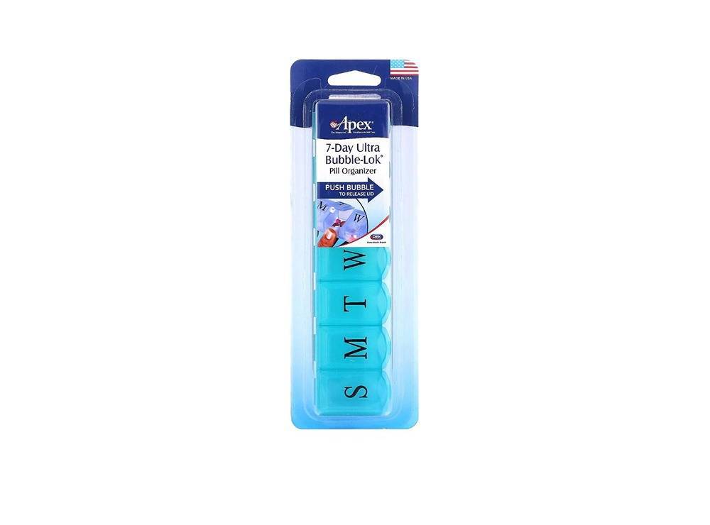 Apex 7 Day Ultra Bubble Lock Pill Organizer 1 piece