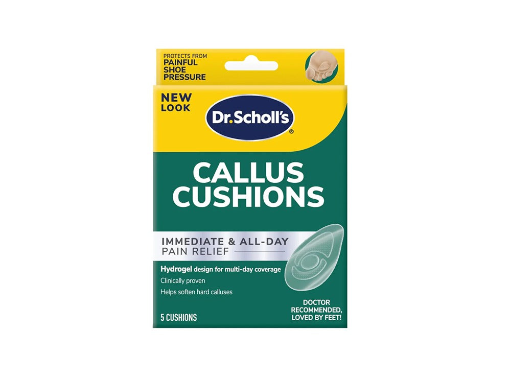 Dr Scholl's Callus Cushions Hydrogel Design All Day Pain Relief 5 pieces