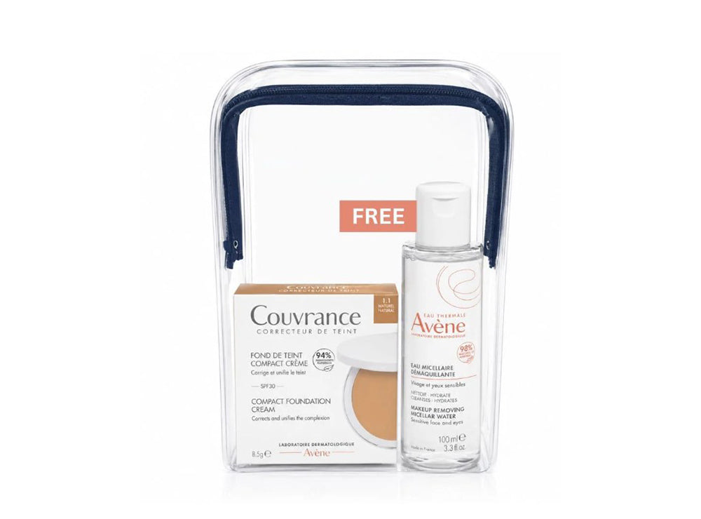 Avene Couvrance Foundation Compact 1.1 Natural Spf30 & Free Eau Micellaire