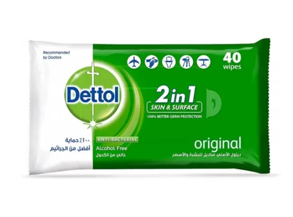 Dettol Wipes Antibacterial 40 pieces