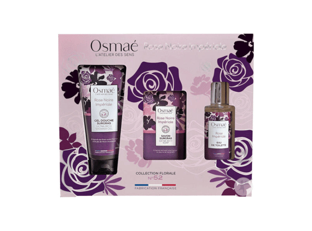 Osmae Collection Florale Rose (Shower Gel + Soap + Eau De Toilette)
