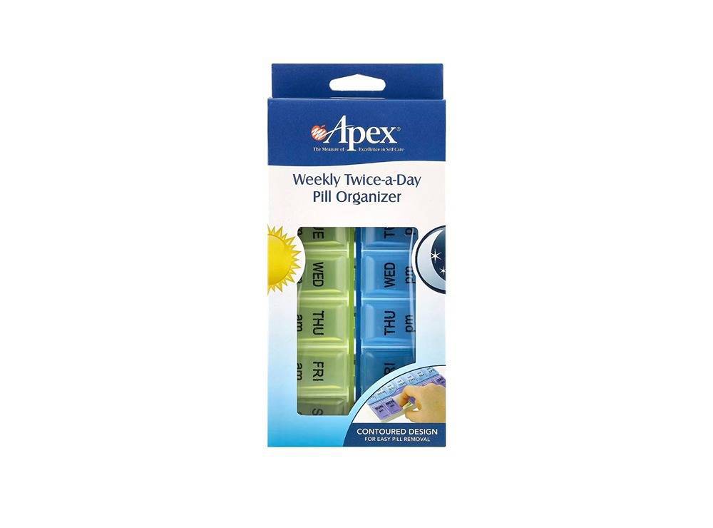 Apex Weekly Twice A Day Pill Organizer 1 piece