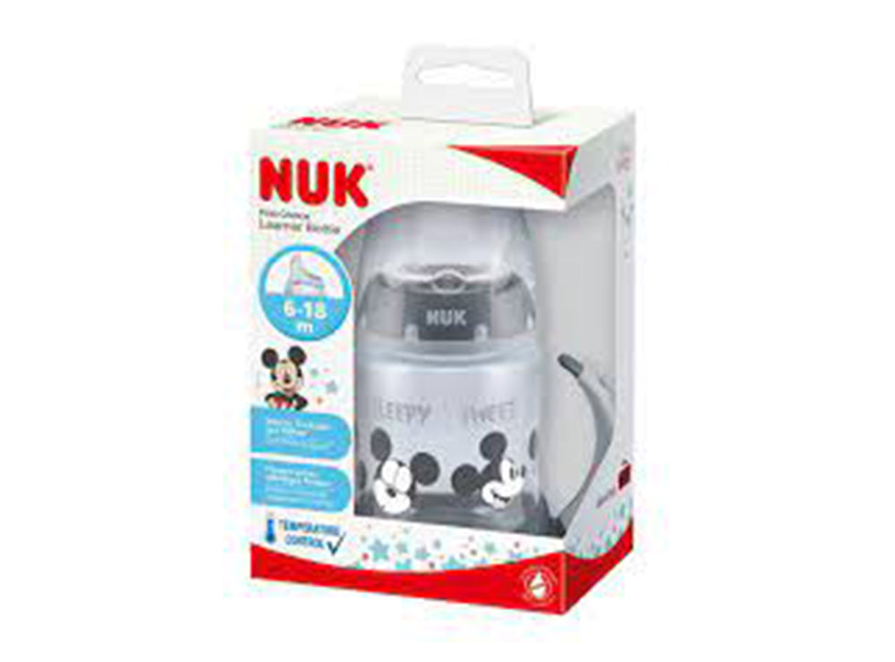 Nuk Learning Bottle Mickey Grey (6 To 18M) 150 ml