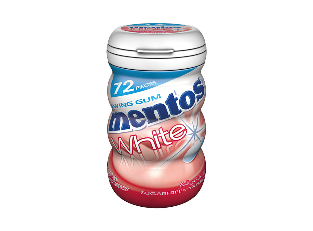 Mentos Gum White Strawberry 72 pieces