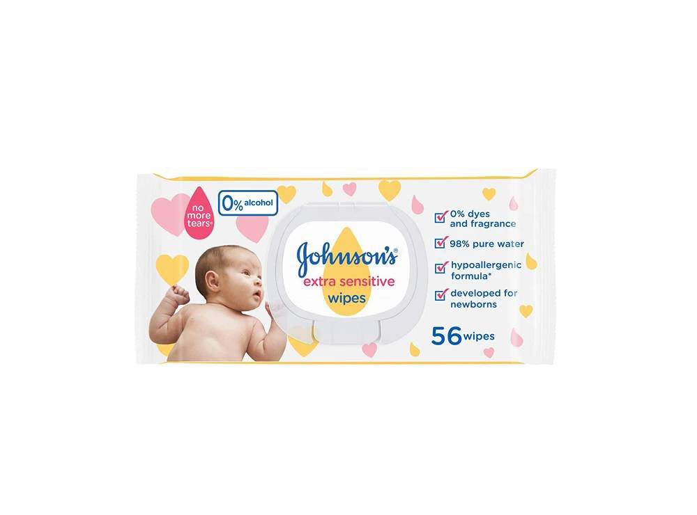 Johnson Baby Wipes Extra Sensitive 56 pieces