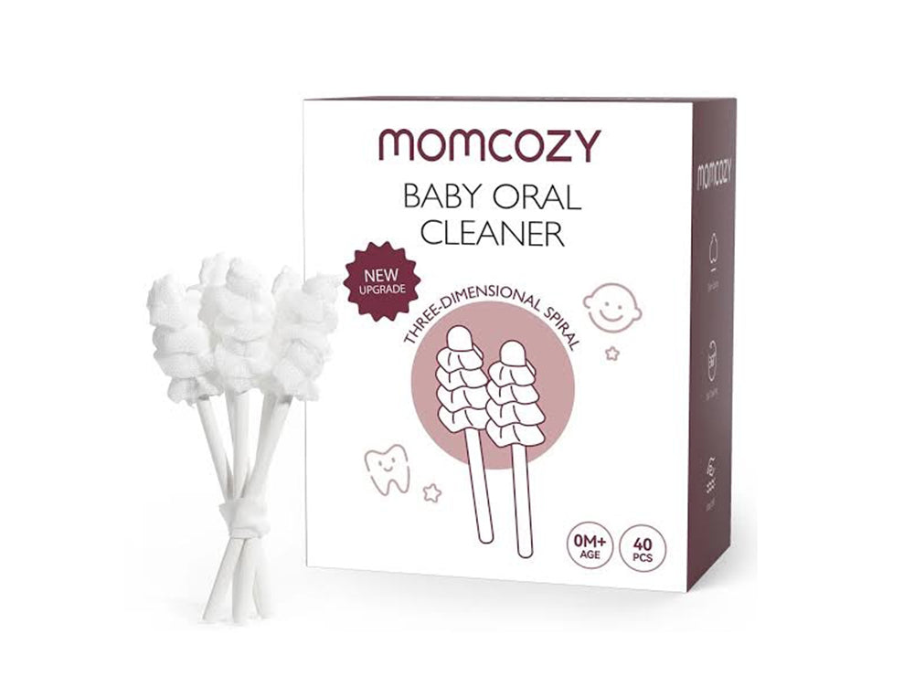 Momcozy Disposable Baby Oral Cleaning Cotton Swabs 40 pieces