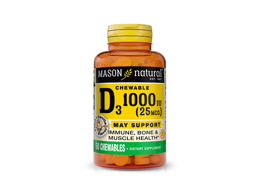 Mason Vitamin D3 1000IU Chewable 50 tablets