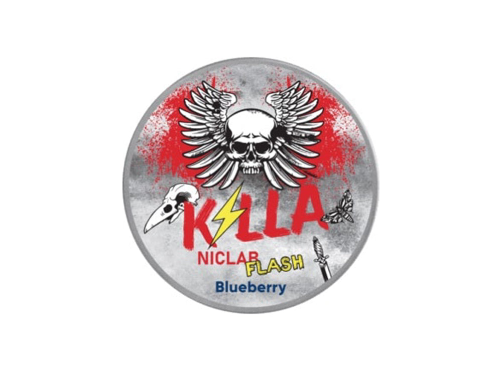 Killa Smokeless Nicotine 4 Mg Flash Blueberry Pouches 15 g