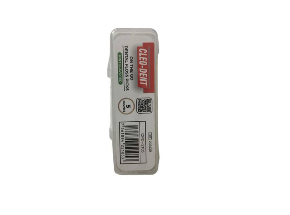 Cleo Dent On The Go Mint Floss Picks 5 pieces