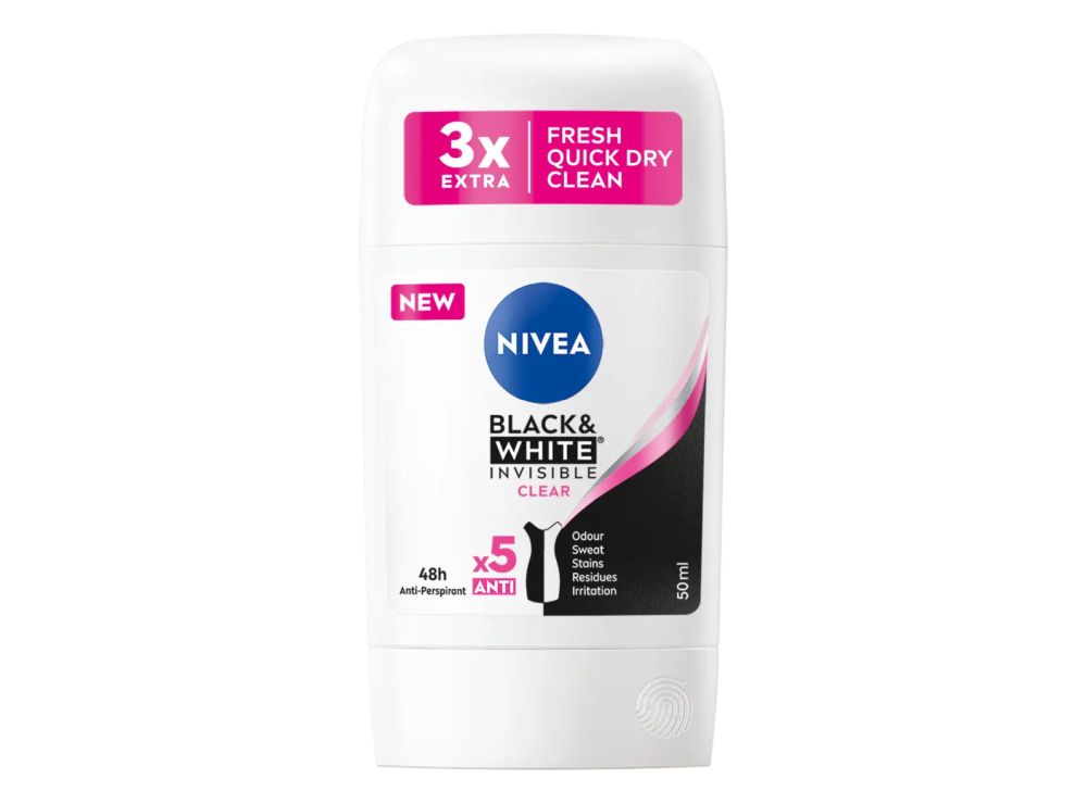 Nivea Deo Stick Black & White Clear For Women 50 ml