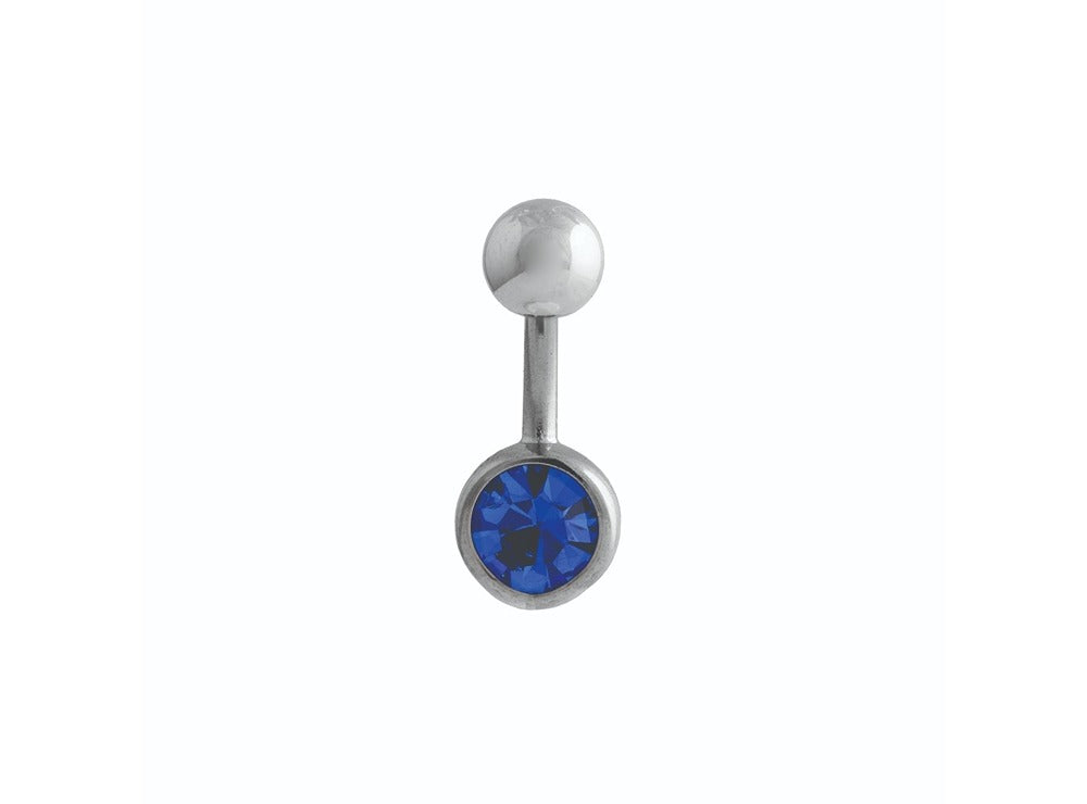 Medisept Belly Pierce Jewelry Single Jewel Sapphire Bc 72109