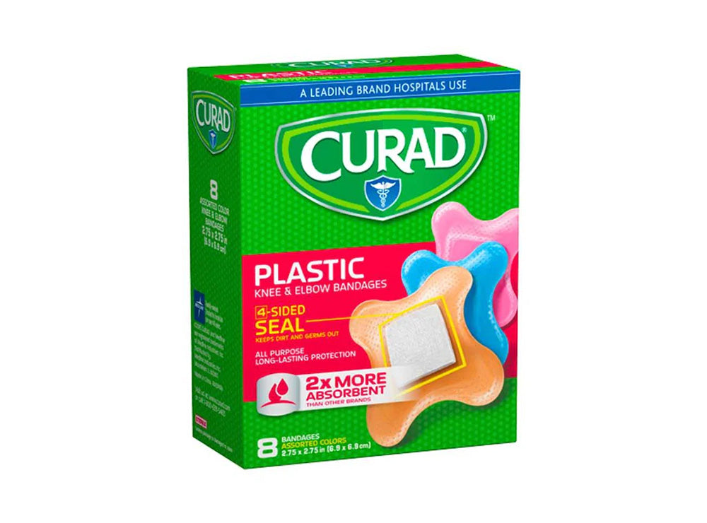 Curad Plaster Plastic Knee & Elbow 8 pieces