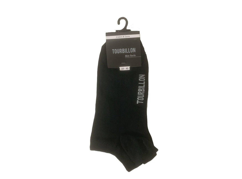 Tourbillon Joe Men Socks Cotton Lycra Black Size 44 To 46