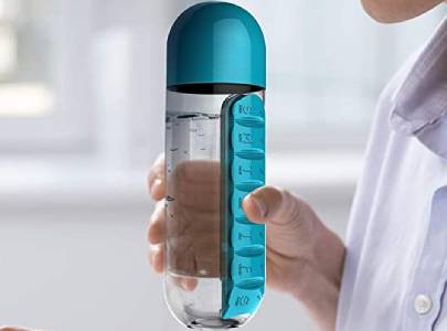 Pill Organizer Water Bottle 600 ml