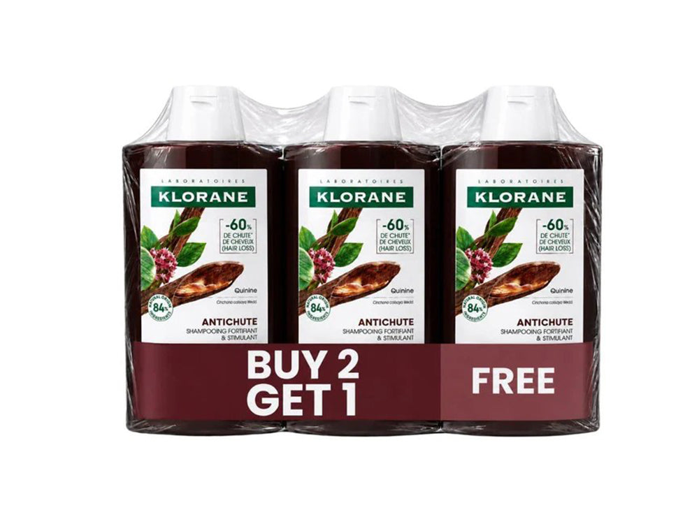 Klorane Shampoo Antichute Quinine Buy 2 Get 1 Free 400 ml
