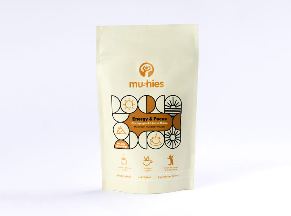 Mushies Energy & Focus Cordyceps & Lion's Mane Mushroom Powder 60 g