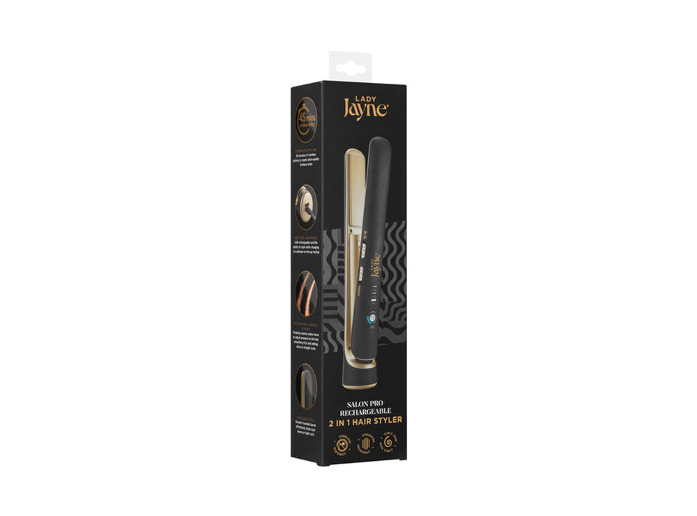 Lady Jayne Salon Pro Rechargeable 2In1 Hair Styler 11038