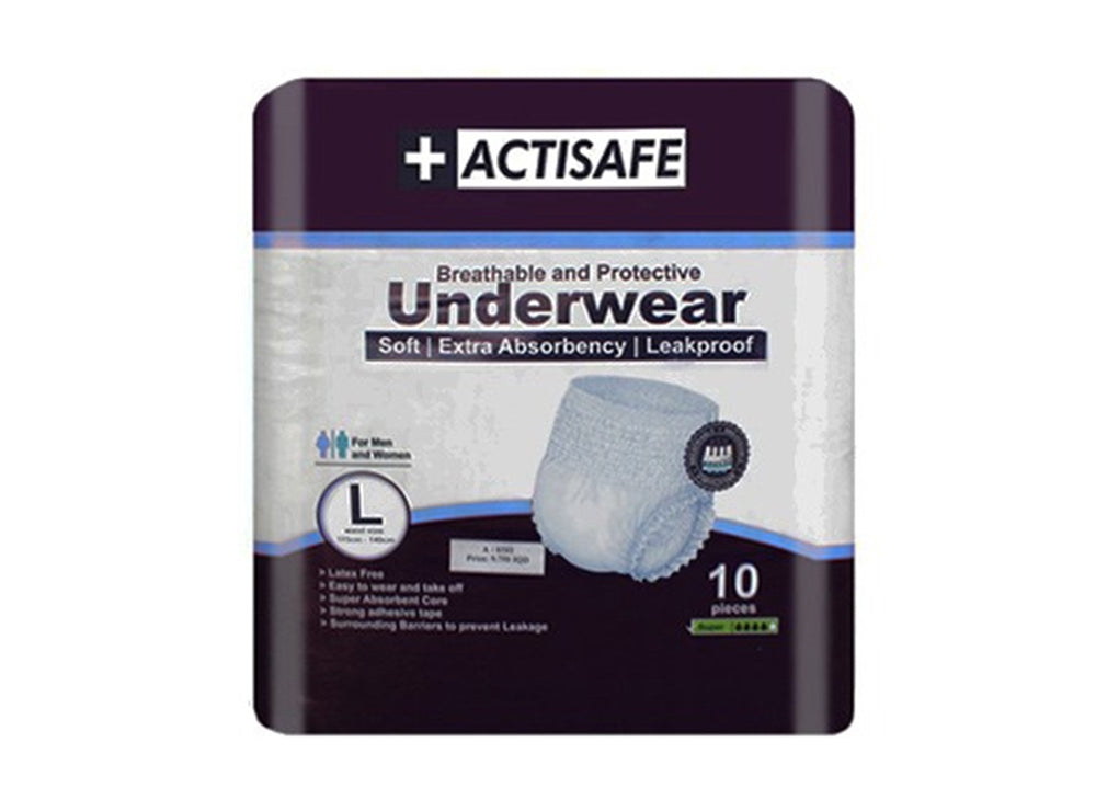 Actisafe Underwear Pull Up Large (10 Pcs) 115 to 140 cm