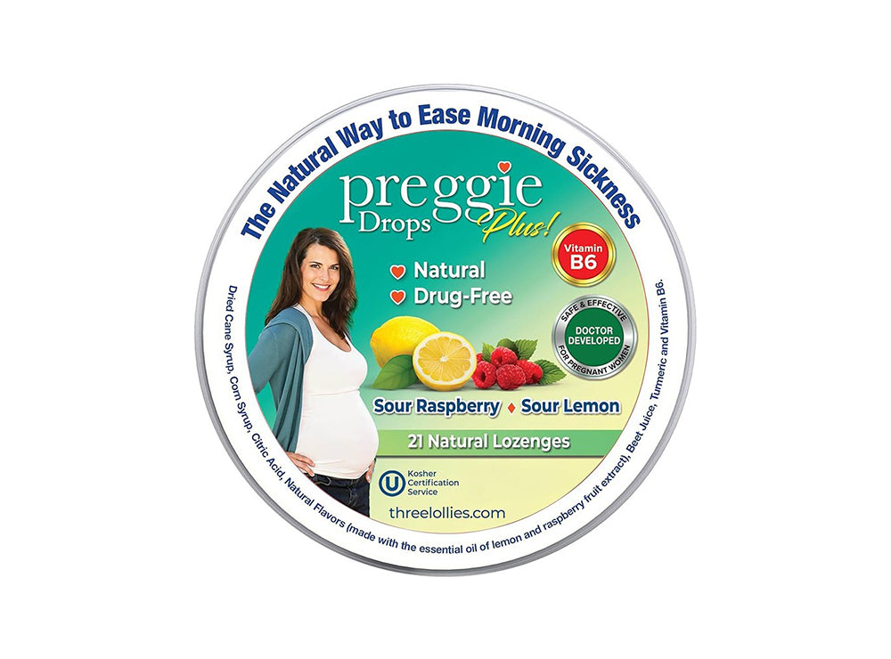 Preggie Pop Drops For Morning Sickness Plus Vitamin B6 2 Flavors 21 pieces