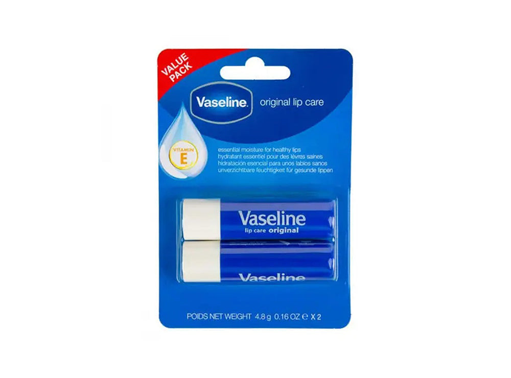 Vaseline Lip Care Tube Original X2 Value Pack 4.8 g