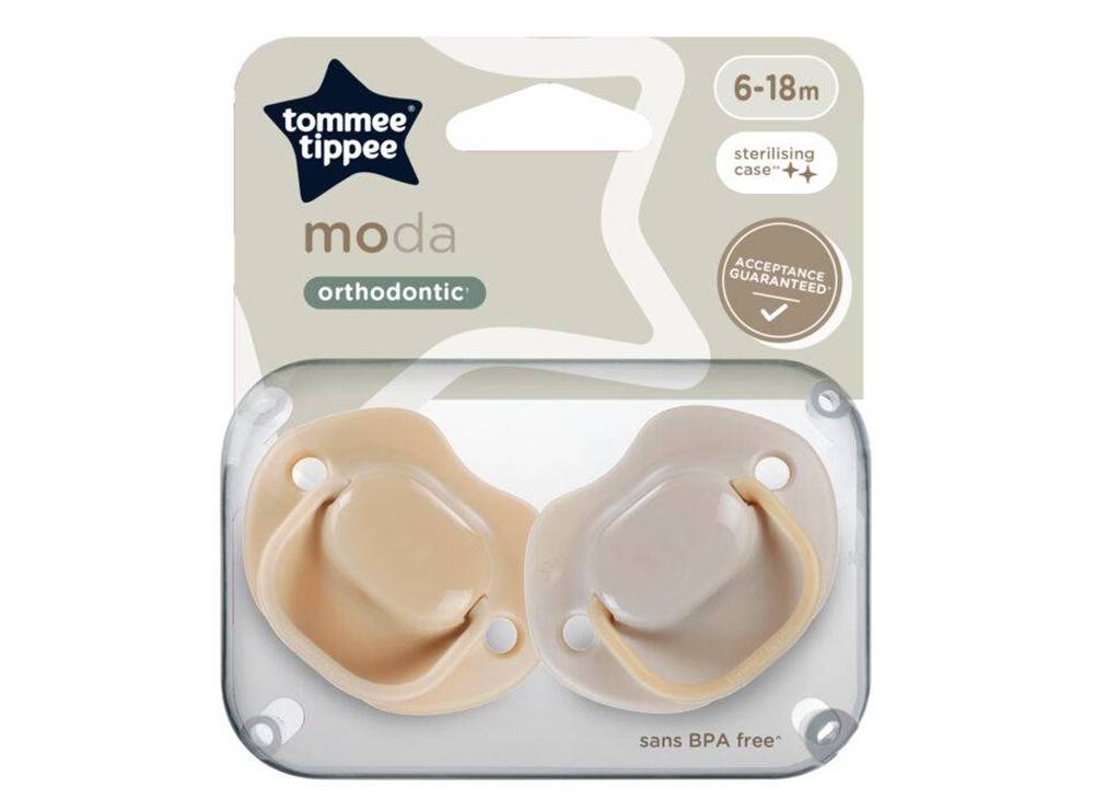 Tommee Tippee Soother Moda Neutral 6 to 18M 2 pieces