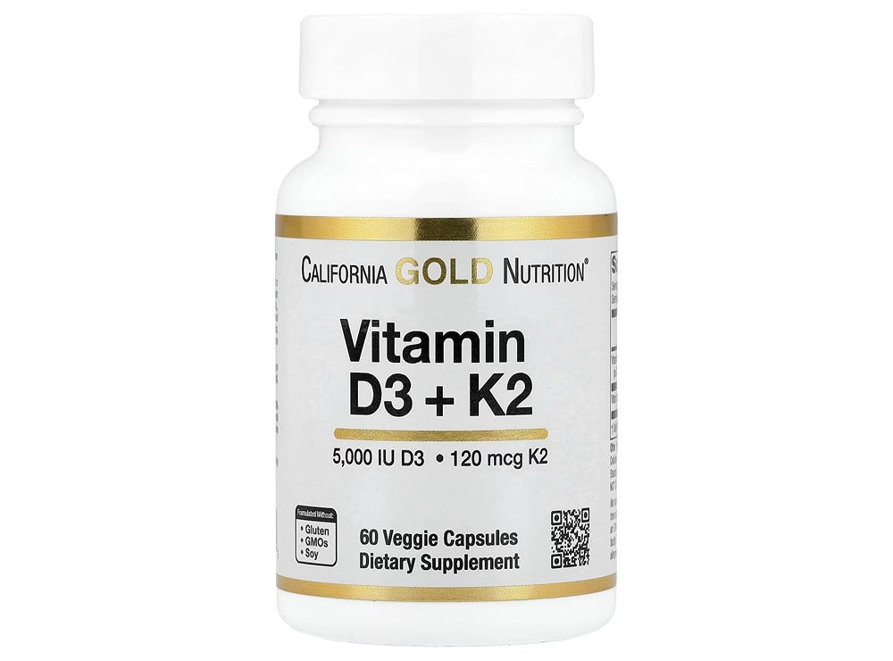California Gold Vitamin D3 5000Iu + K2 120Mcg 60 caps