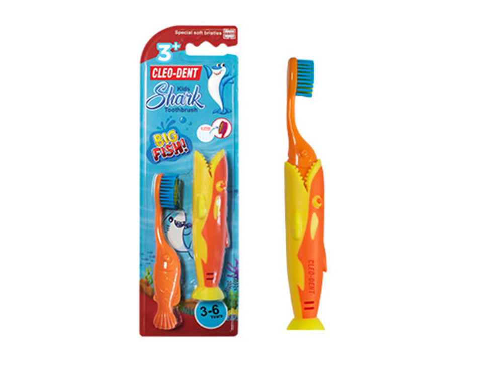 Cleo Dent Kids Tooth Brush Soft Shark (3-6 Years) 2061 1 piece