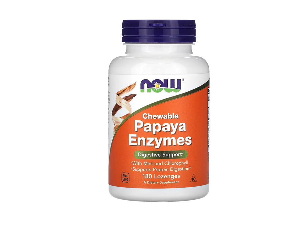 Now Papaya Enzymes Chewable 180 lozengesules