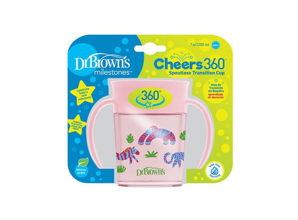 Dr Brown's Cheers 360 Transition Cup 6 Months+ Pink 200 ml
