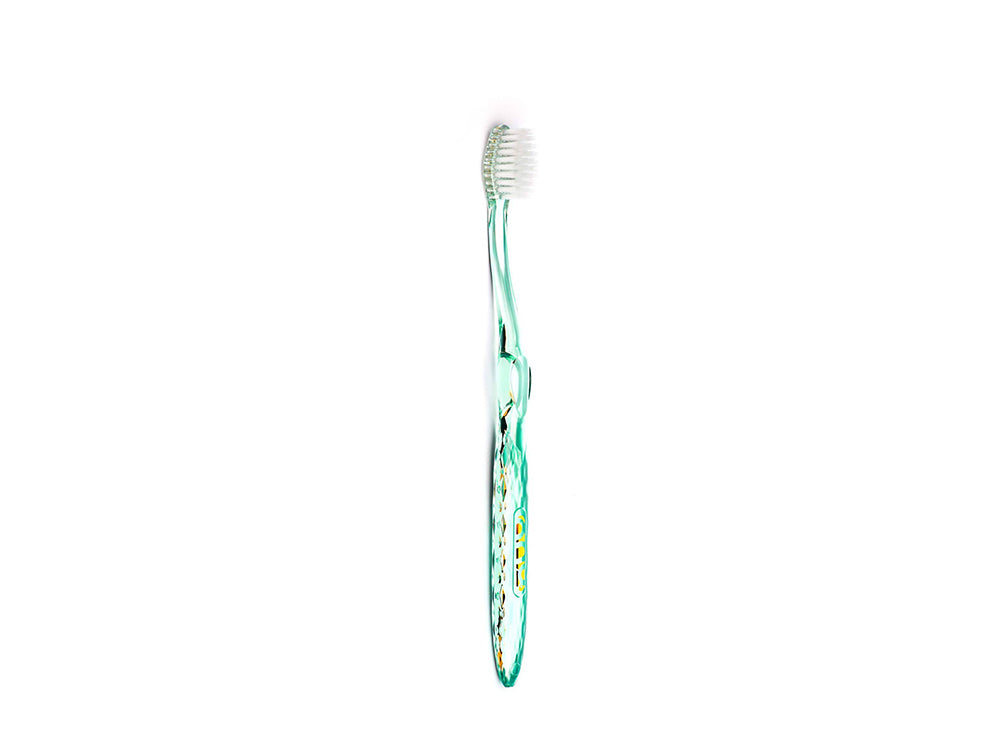 Nano B Toothbrush Silver Green Medium