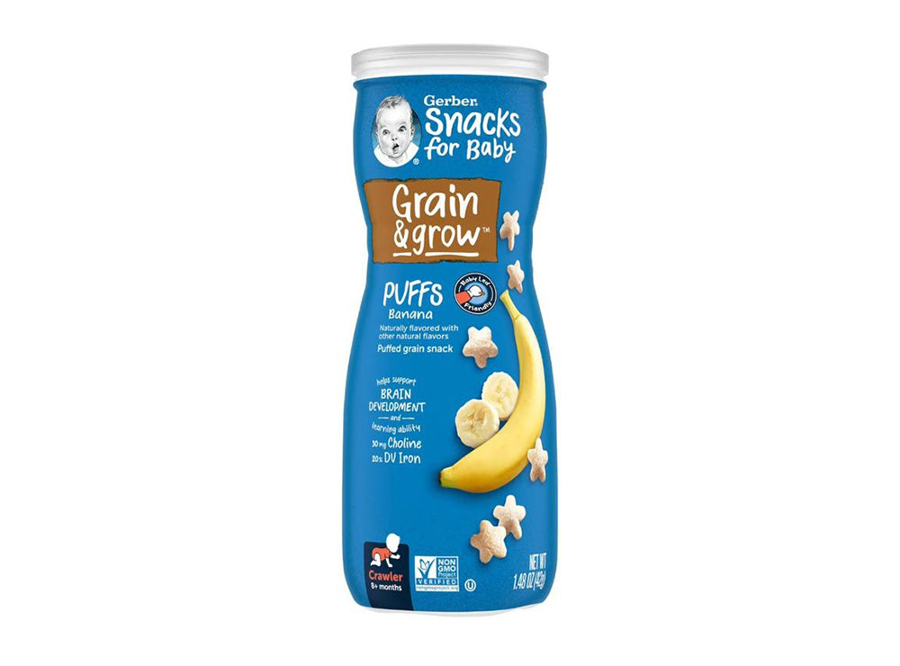 Gerber Organic Grain&Grow Banana Puffs 8+Month 42 g