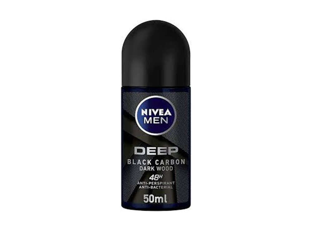 Nivea Deo Roll On Deep Carbon Dark Wood For Men 50 ml