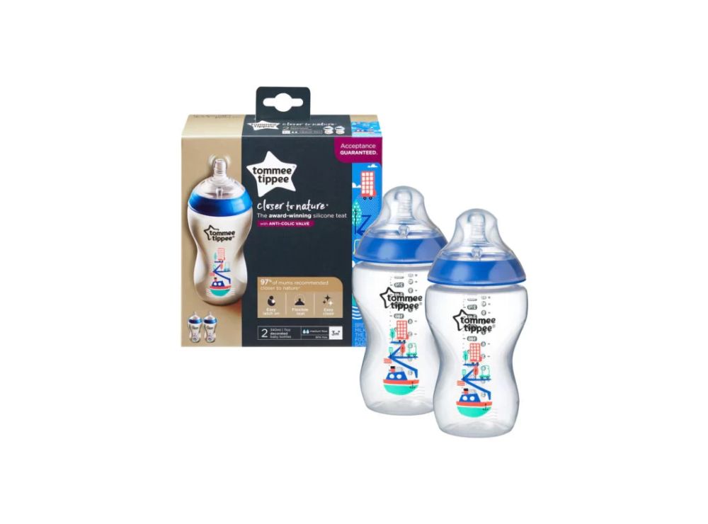 Tommee Tippee Pp Anti Colic Bottle Blue 3 Months+ 340 ml