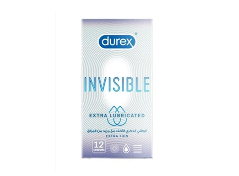 Durex Invisible Extra Lubricated 12 pieces
