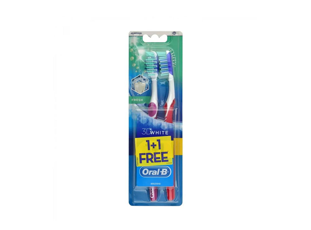 Oral B Tb 3D White Medium Fresh 2 pieces