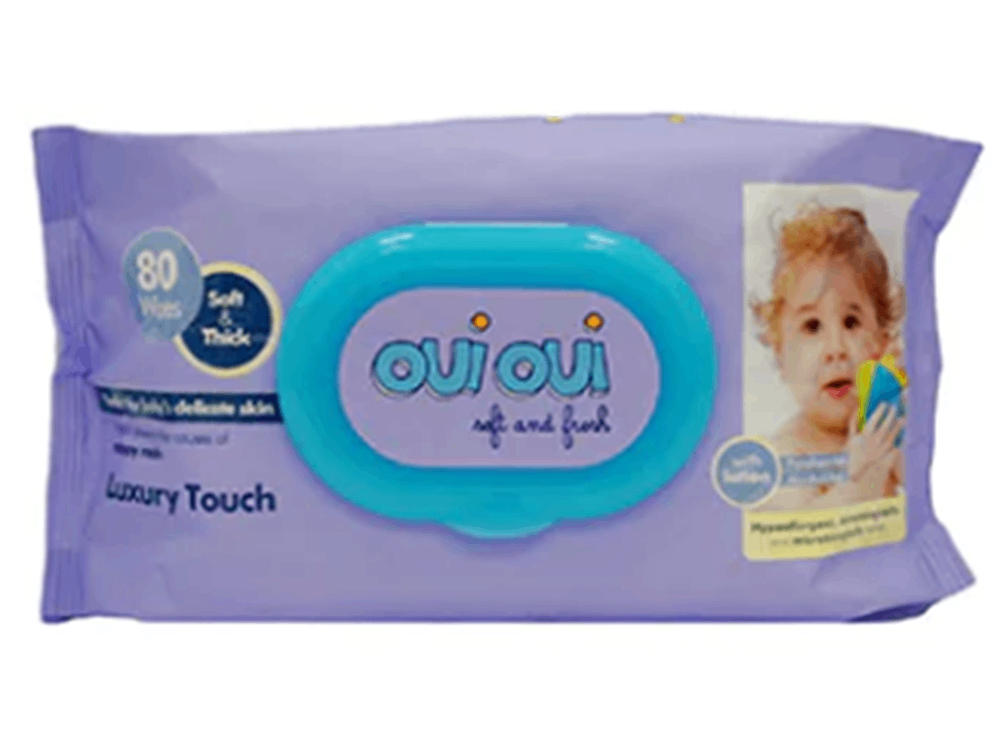 Oui Oui Luxury Touch Purple 80 wipes