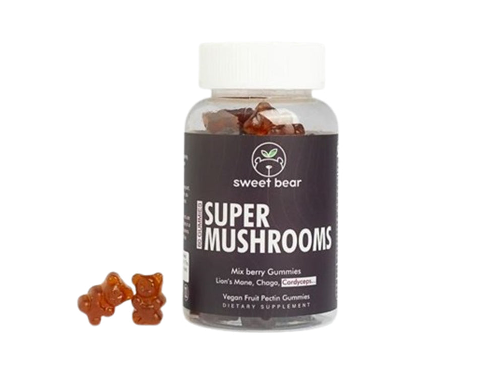 Sweet Bear Super Mushrooms Cordyceps 60 gummies