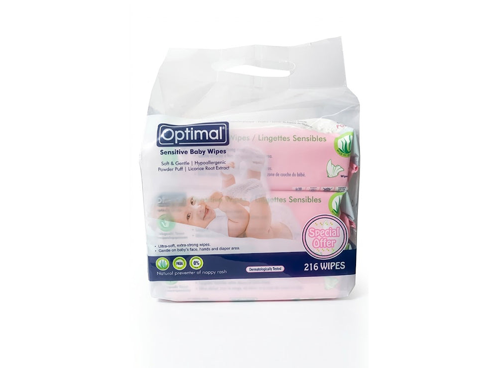 Optimal Baby Wipes Sensitive Powder Pack Of 3 Opo539 216 pieces