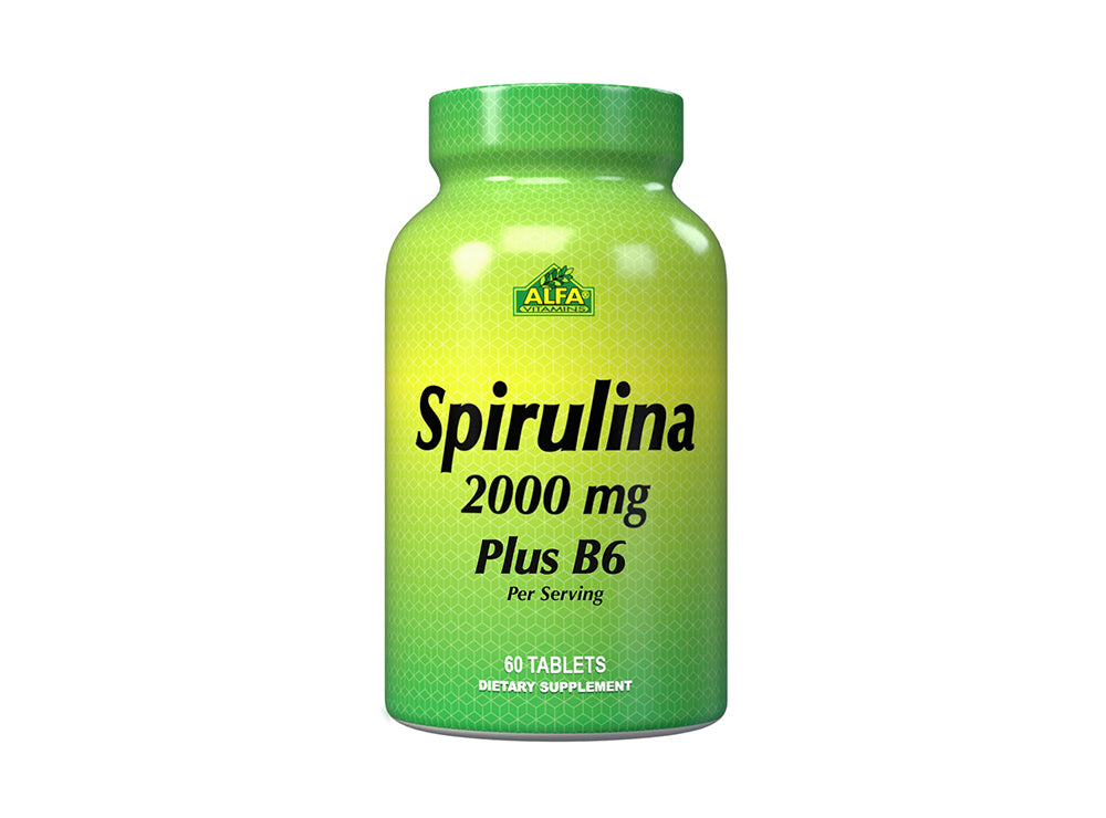 Alfa Vitamins Spirulina 2000Mg Plus B6 30 tablets