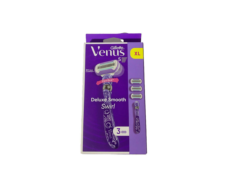 Gillette Venus Deluxe Smooth Swirl Machine With 3 Refills