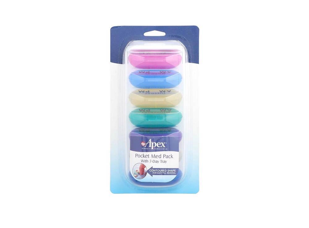 Apex Pocket Med Pack With 7 Day Tray Pill Organizer 1 piece